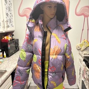 The Very Warm x AI Squid Draws Unisex Puffer Coat Jacket M